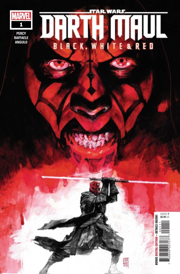 Star Wars: Darth Maul - Black, White & Red #1a | Marvel Comics | NM-