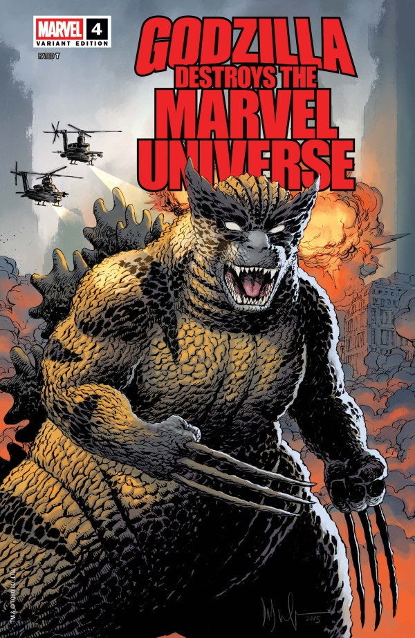Godzilla Destroys the Marvel Universe #4d | Marvel Comics | NM-