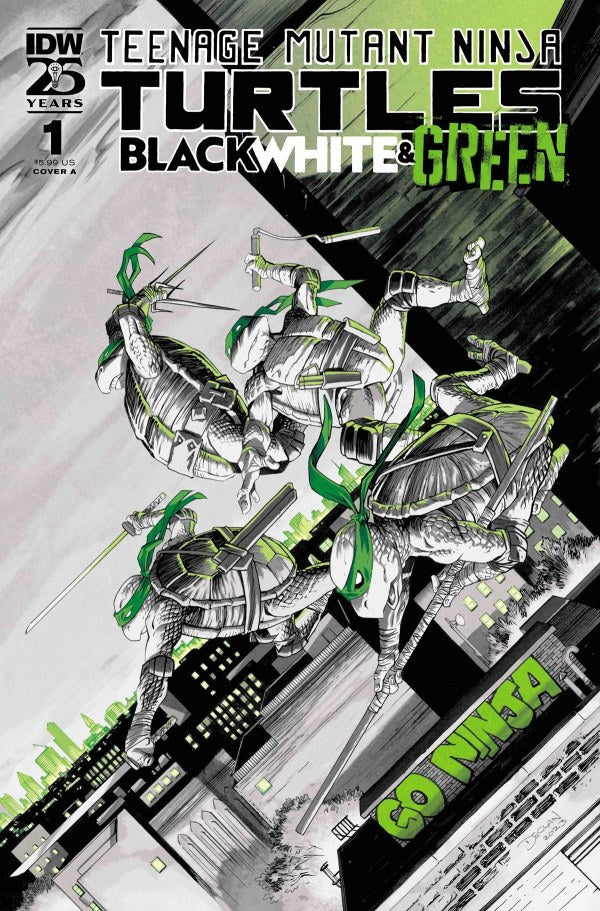 Teenage Mutant Ninja Turtles: Black, White & Green #1a | IDW Publishing | NM-
