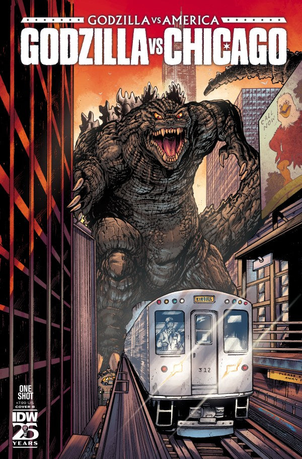 Godzilla Vs. America: Chicago #1b | IDW Publishing | NM-