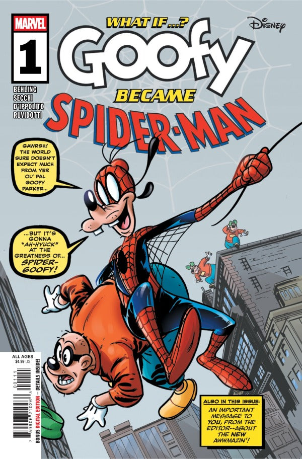 What If...? Goofy Became Spider-Man #1a | Marvel Comics | NM-