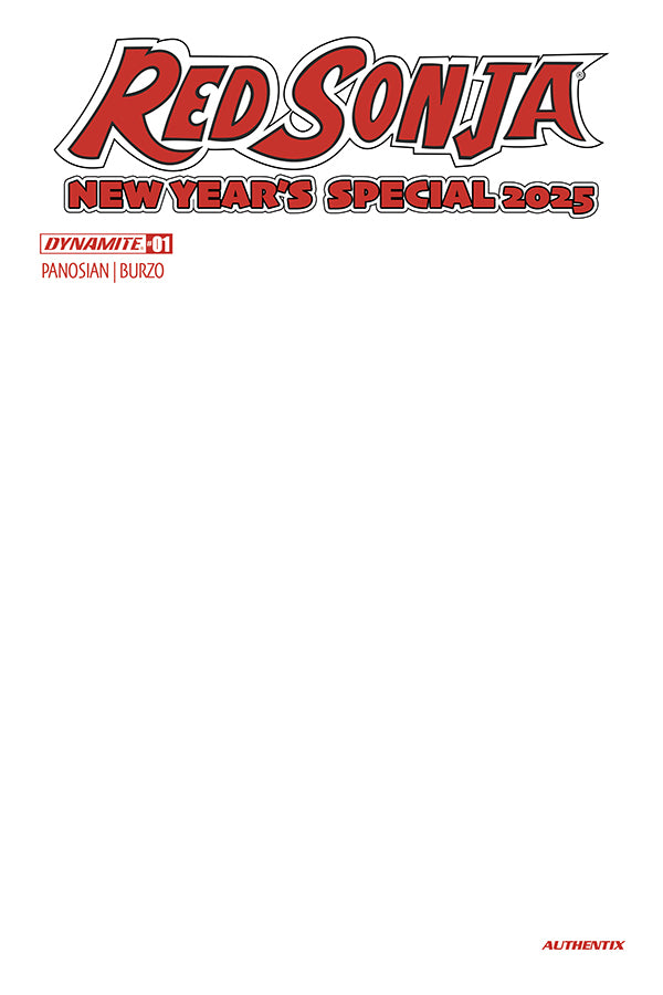 Red Sonja New Years Special 2025 #1g | Dynamite Entertainment | NM