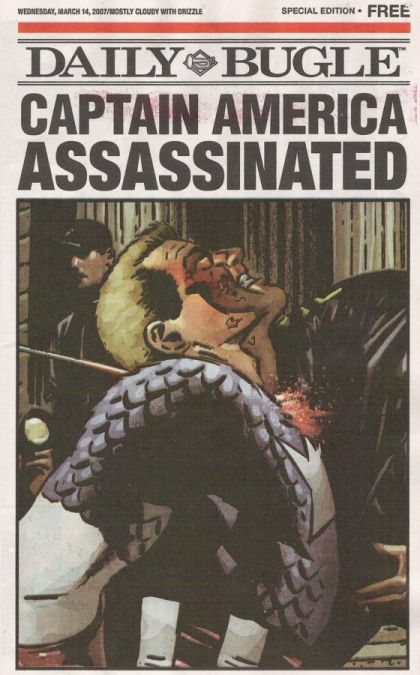 Daily Bugle: Captain America Assassinated # | Marvel Comics | F